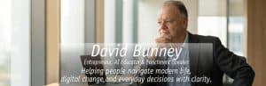David Bunney, entrepreneur and speaker, in a professional setting.