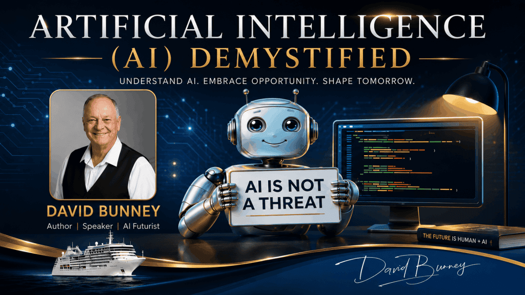 David Bunney discusses AI demystification at the AI Enrichment Series 2026.