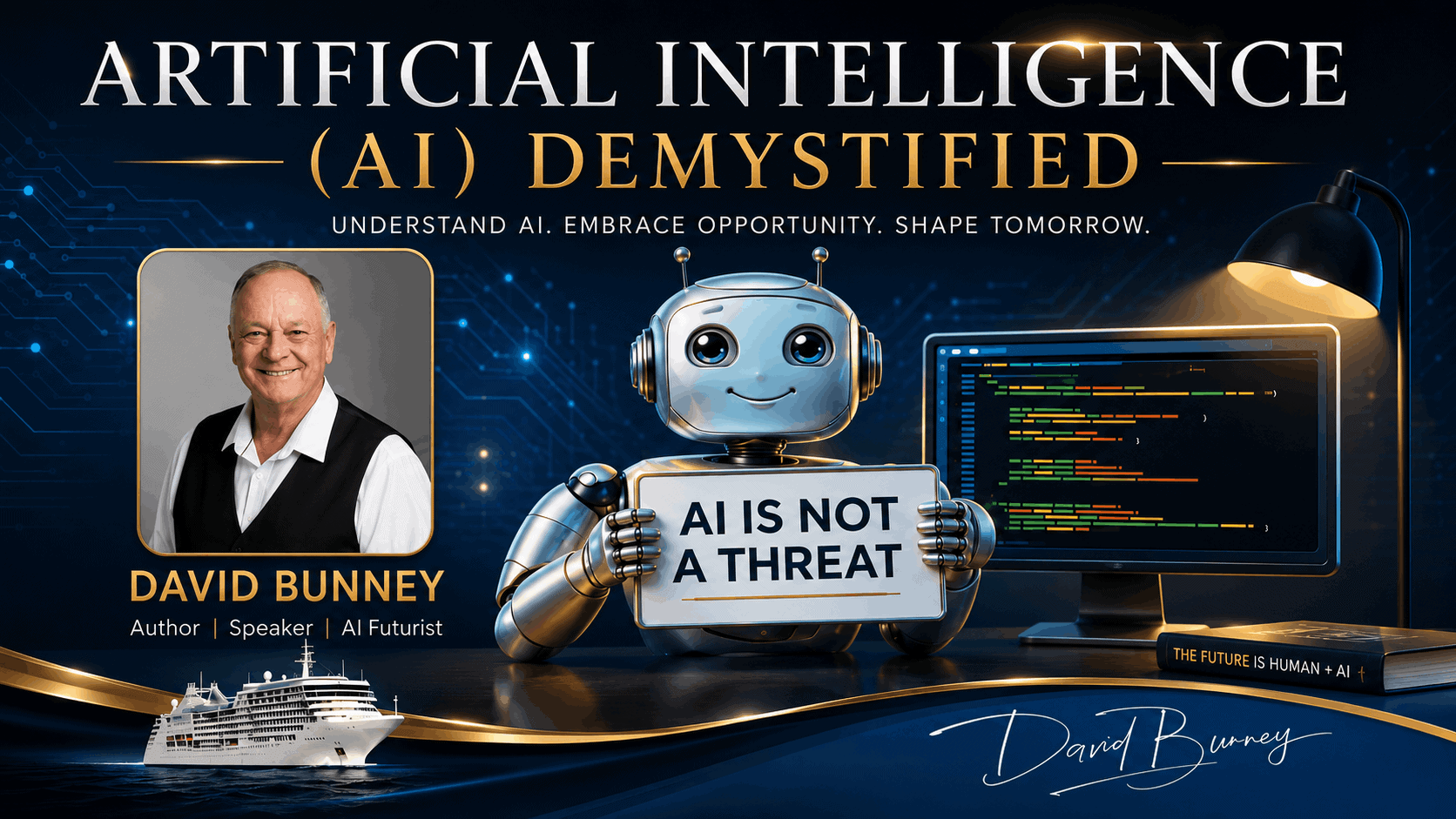 David Bunney discusses AI demystification at the AI Enrichment Series 2026.