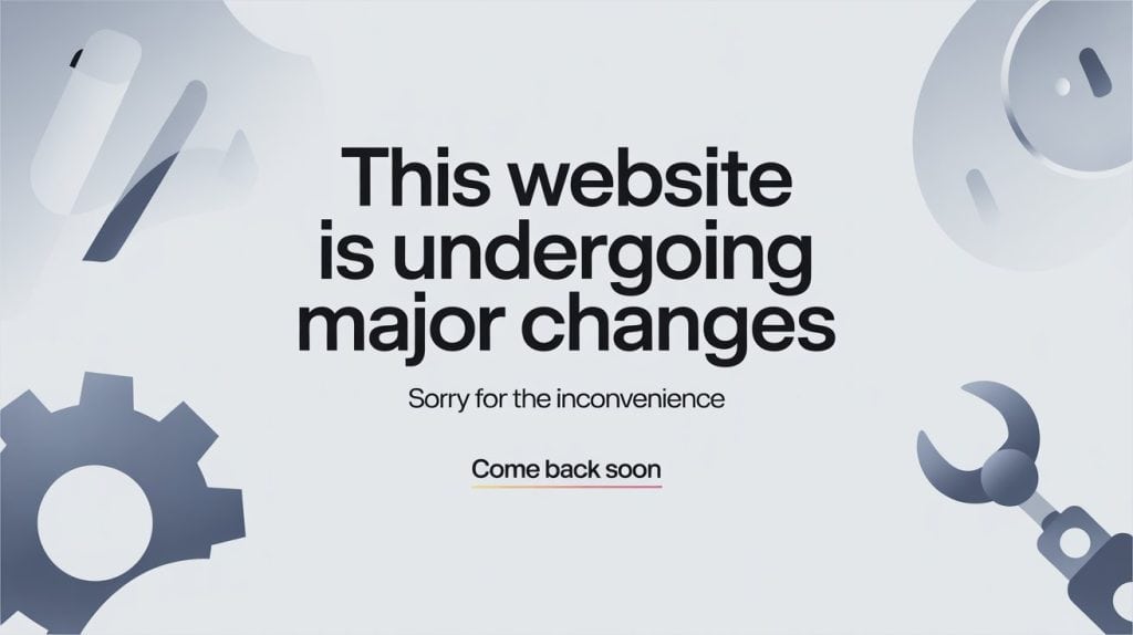 Website undergoing major changes, temporarily unavailable for visitors.