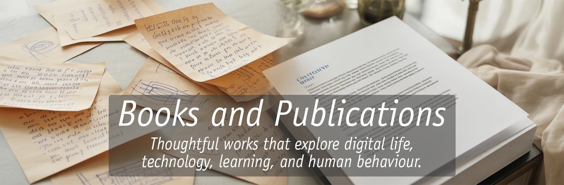 Thoughtful works exploring digital life, technology, learning, and human behaviour.